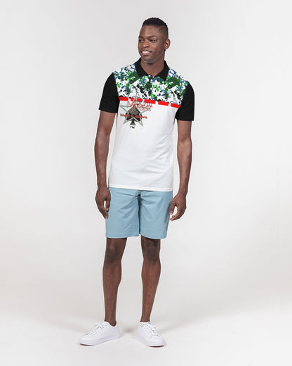 Wild splash by Marvin Jeans and Trinity D Marvin Men's Slim Fit Short Sleeve Polo