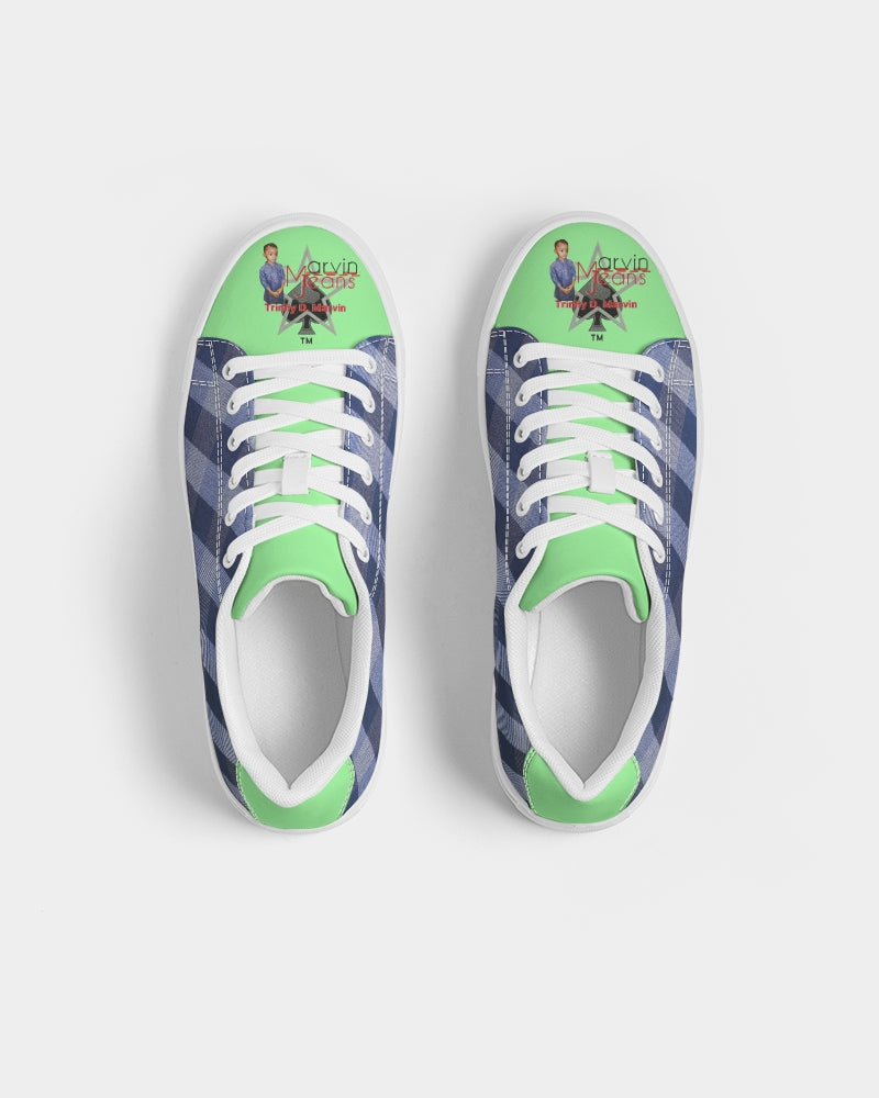 Blue stripes Mint by Marvin Jeans and Trinity D Marvin Men's Faux-Leather Sneaker