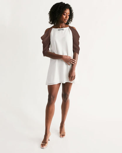 Premium  MARVIN JEANS Women's Open Shoulder A-Line Dress