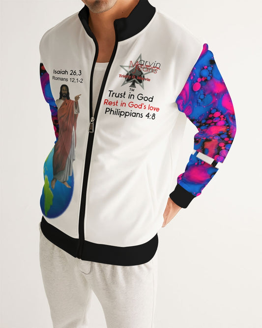 High tide in God we trust by Marvin Jeans and Trinity D Marvin Men's Track Jacket