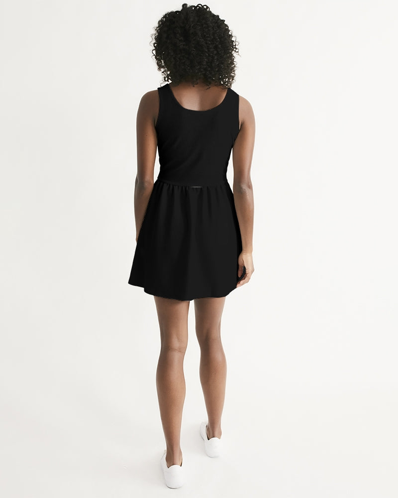 Black BY MARVIN JEANS Women's Scoop Neck Skater Dress