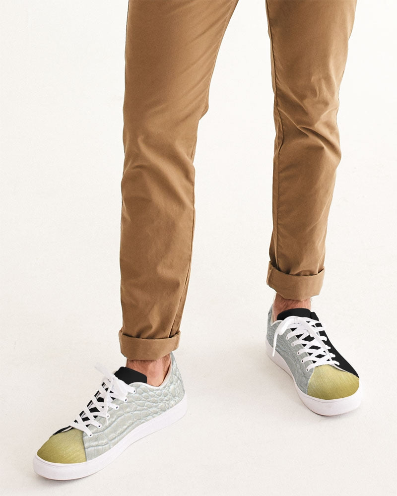 Gator white gold tip BY MARVIN JEANS Men's Faux-Leather Sneaker