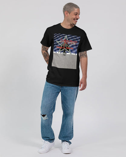 Blue strips cool grey by Marvin Jeans and Trinity D Marvin Unisex Ultra Cotton T-Shirt | Gildan