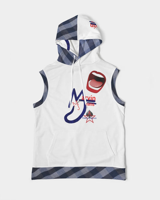 Word of mouth blue stripes BY MARVIN JEANS Men's Premium Heavyweight Sleeveless Hoodie