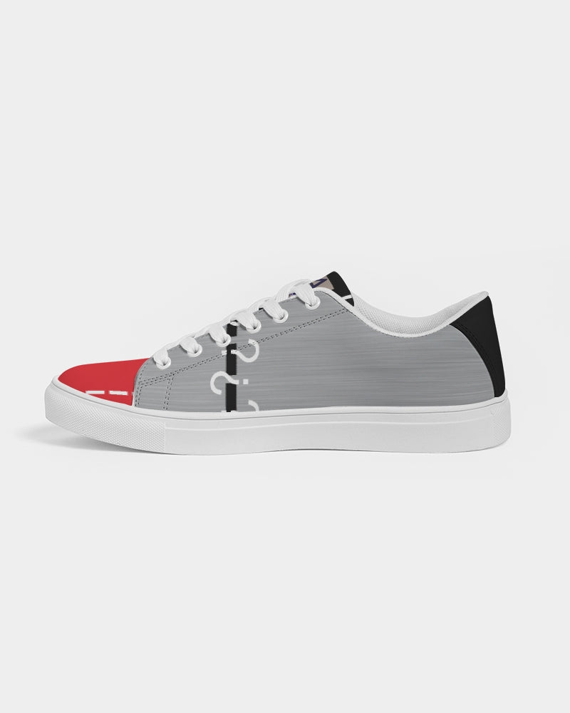 Dark red Trinity D. Marvin Men's Faux-Leather Sneaker
