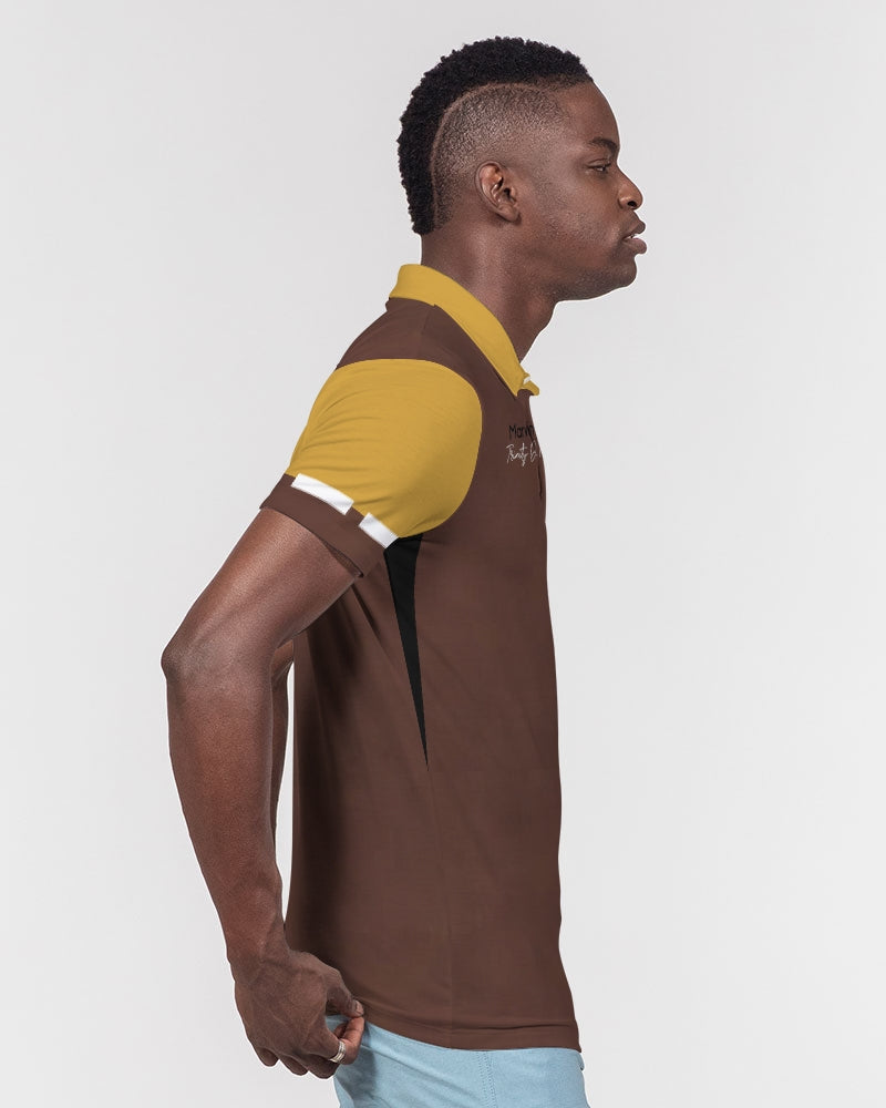 Premium Gold by Marvin Jeans and Trinity D Marvin Men's Slim Fit Short Sleeve Polo