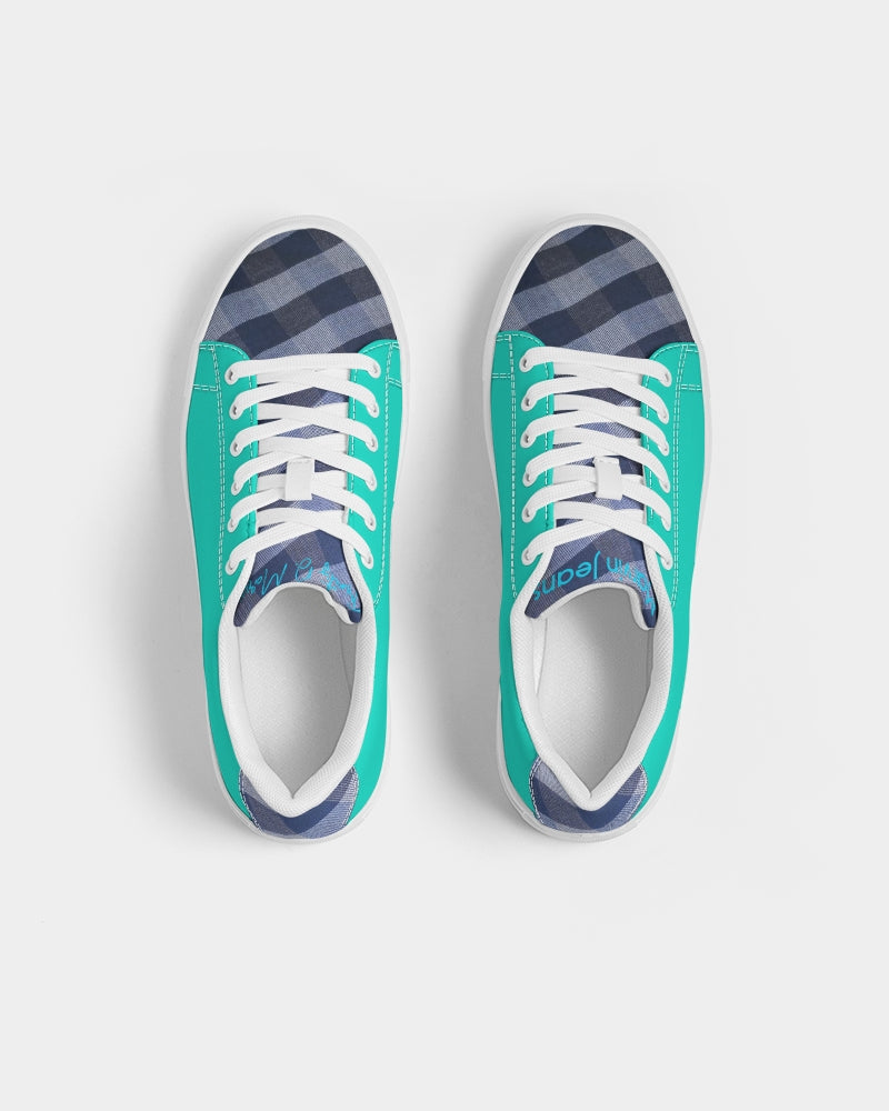 Dark mint blue stripes by Marvin Jeans and Trinity D Marvin Men's Faux-Leather Sneaker
