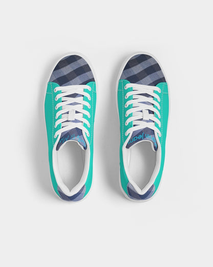Dark mint blue stripes by Marvin Jeans and Trinity D Marvin Men's Faux-Leather Sneaker