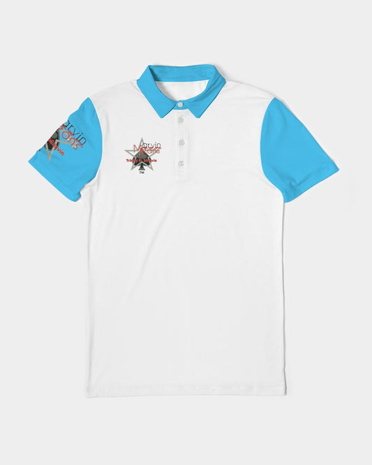 Loud blue by Marvin Jeans and Trinity D Marvin Men's Slim Fit Short Sleeve Polo