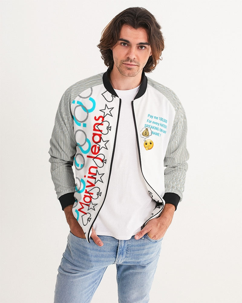 Gator white 100,000 by Trinity D Marvin Men's Bomber Jacket