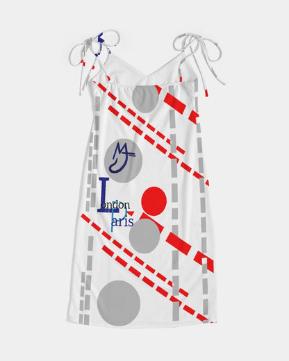 London Paris MJ by Marvin Jeans and Trinity D Marvin Women's Tie Strap Split Dress