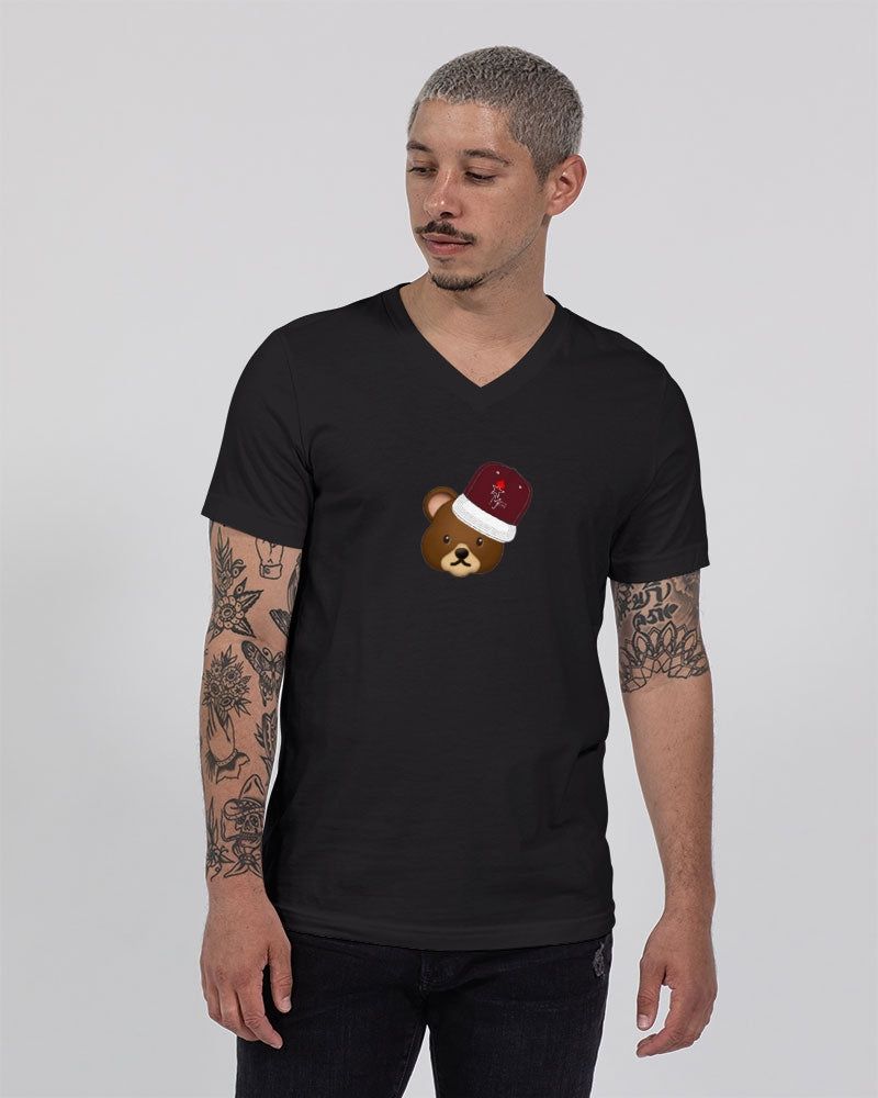 Bear cap by Marvin Jeans and Trinity D Marvin Unisex Jersey V-Neck Tee | Bella + Canvas