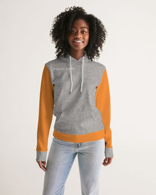 Light grey orange  Women's Hoodie