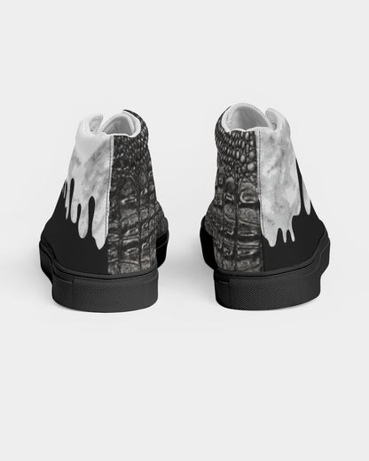 Drip Gator black Men's Hightop Canvas Shoe - Black