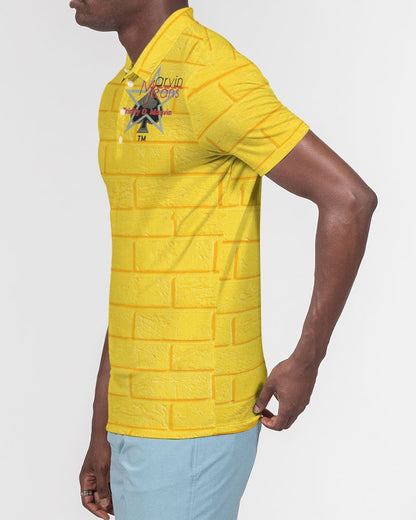 Brick city Yellow by Marvin Jeans and Trinity D Marvin Men's Slim Fit Short Sleeve Polo