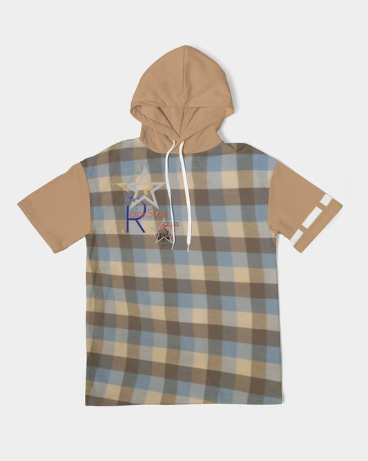 Rocstar @plaids by Marvin Jeans and Trinity D Marvin Men's Premium Heavyweight Short Sleeve Hoodie