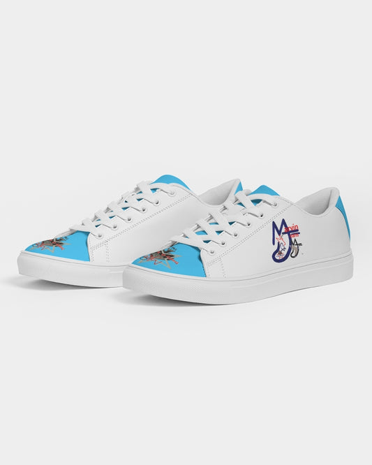 Logo's loud blue by Marvin Jeans and Trinity D Marvin Men's Faux-Leather Sneaker