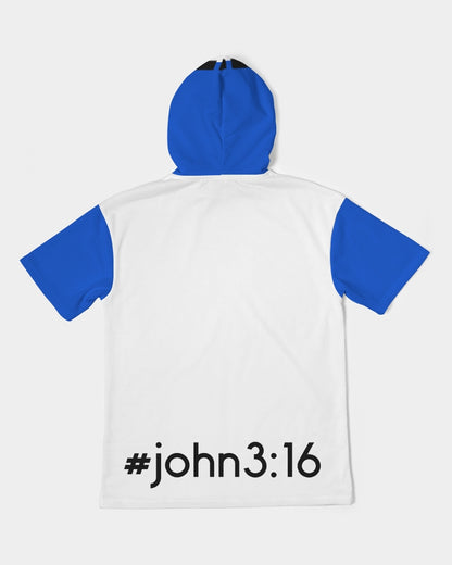 #John 3:16 by Marvin Jeans and Trinity D Marvin Men's Premium Heavyweight Short Sleeve Hoodie