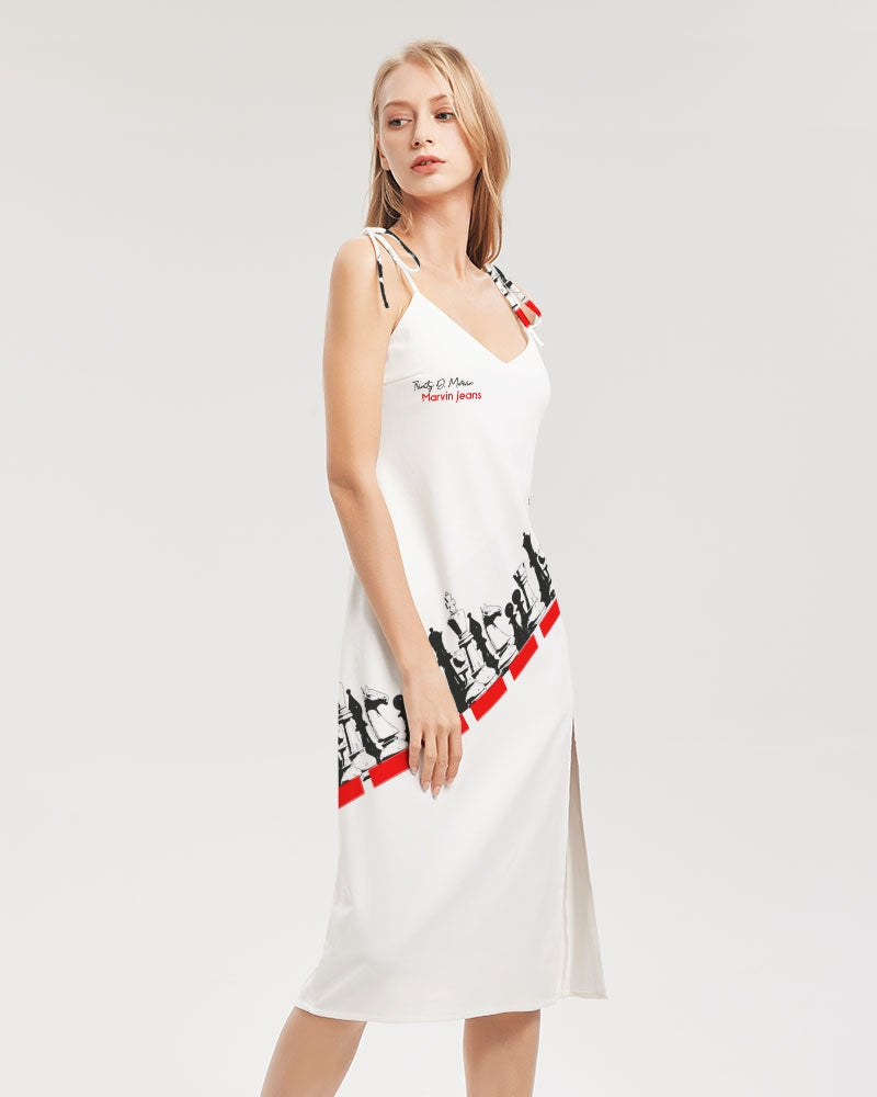 Chest board by Marvin Jeans and Trinity D Marvin Women's Tie Strap Split Dress