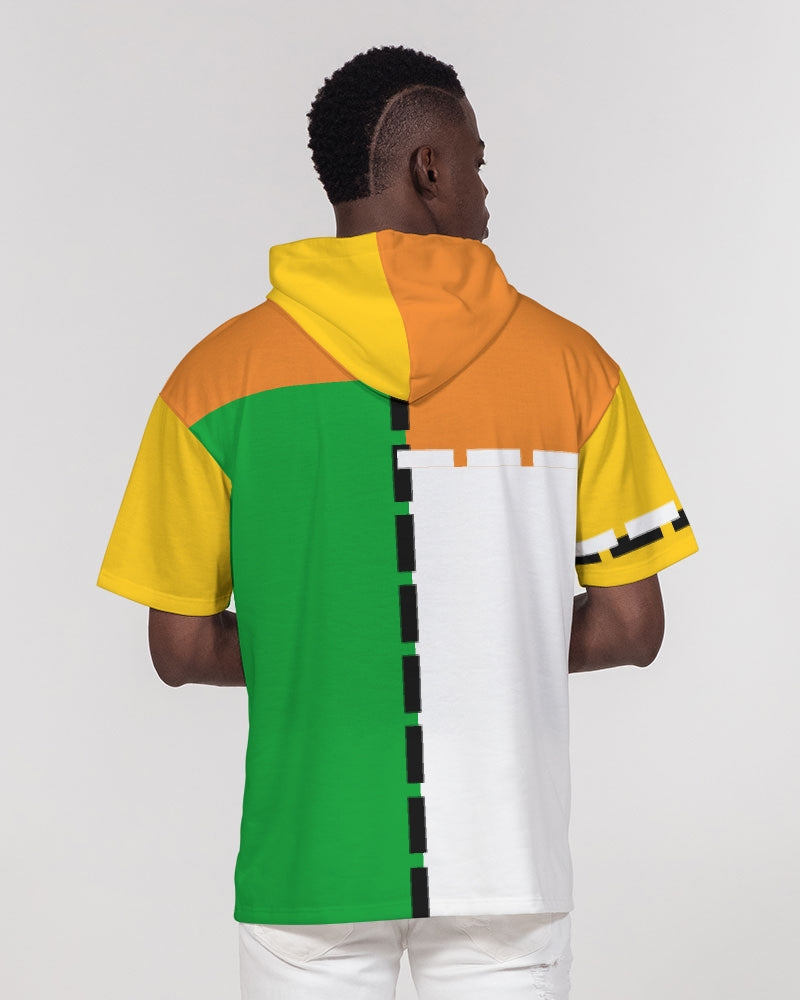 Crazy mix white by Marvin Jeans and Trinity D Marvin Men's Premium Heavyweight Short Sleeve Hoodie