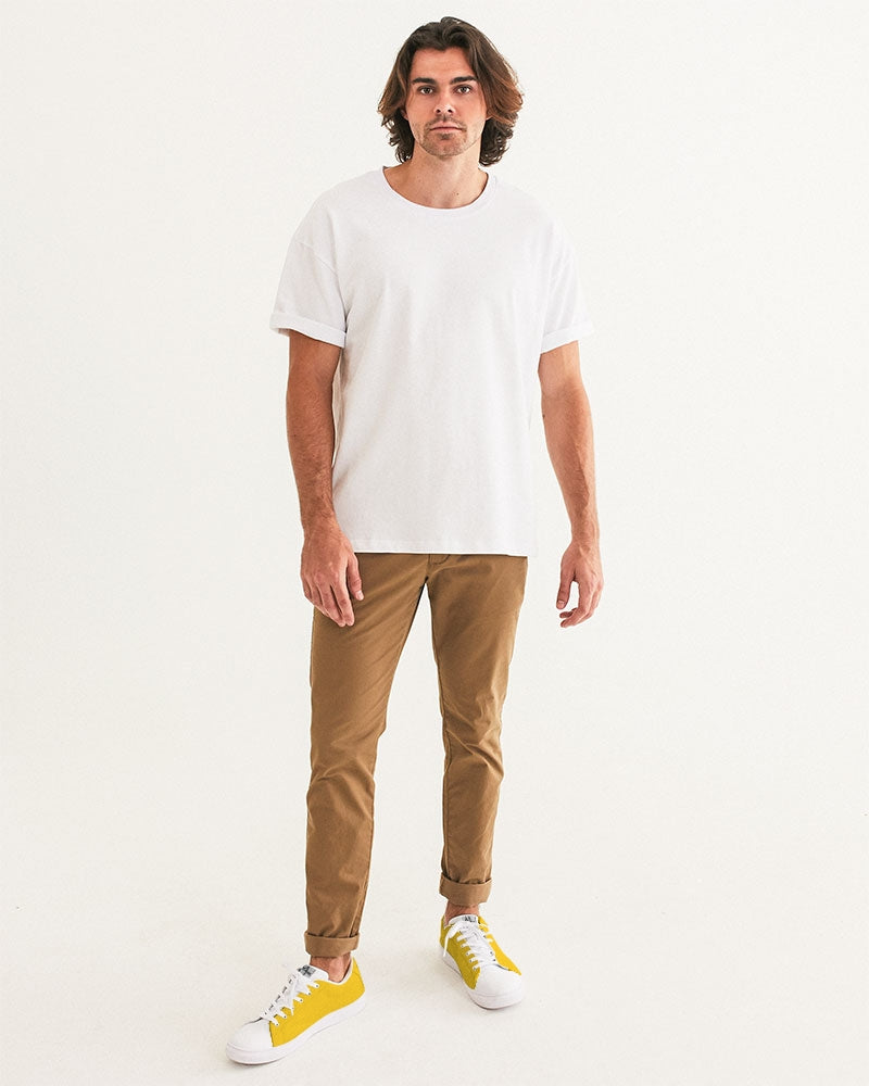 Yellow white BY MARVIN JEANS Men's Faux-Leather Sneaker