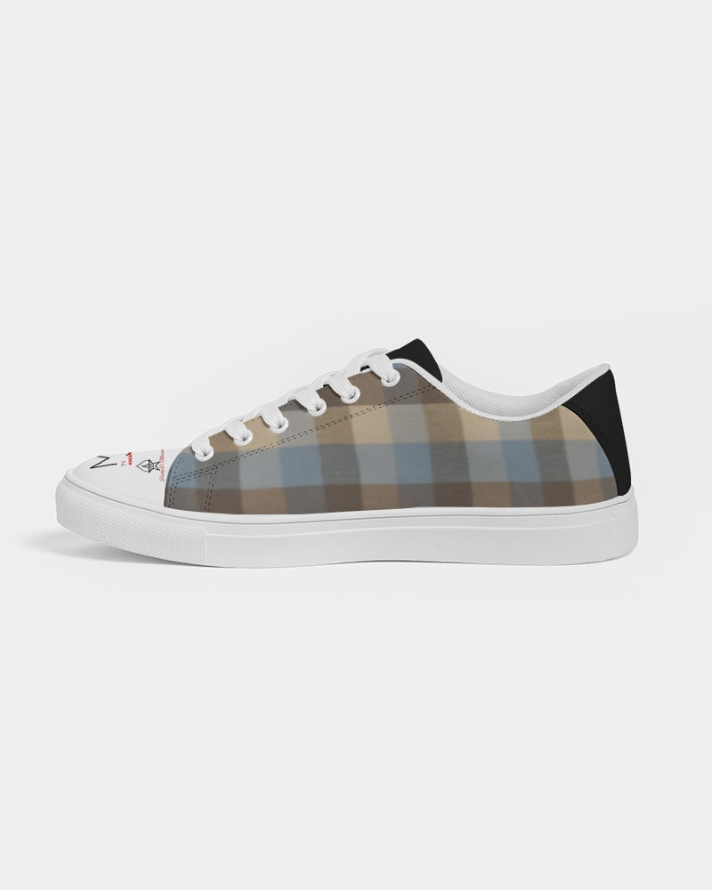 @plaids logo tip Men's Faux-Leather Sneaker