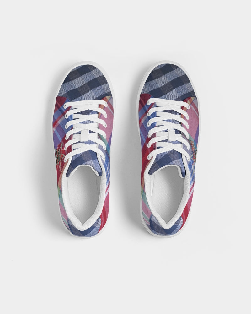 Plaids blue stripes by Marvin Jeans and Trinity D Marvin Men's Faux-Leather Sneaker