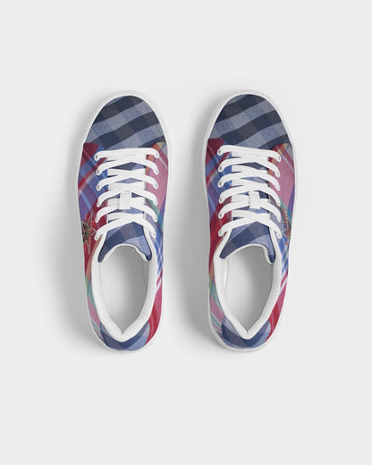 Plaids blue stripes by Marvin Jeans and Trinity D Marvin Men's Faux-Leather Sneaker