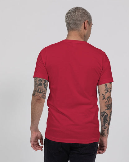 MJ logo by Marvin Jeans and Trinity D Marvin Unisex Jersey V-Neck Tee | Bella + Canvas