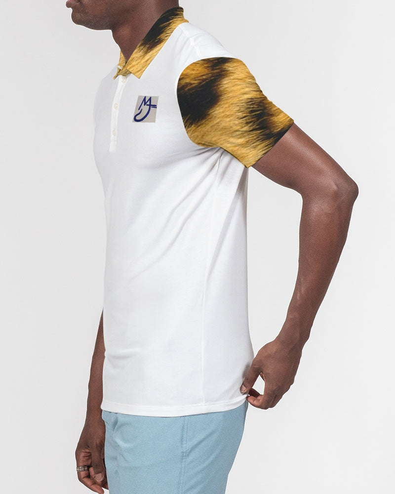 Leopard by Marvin Jeans Men's Slim Fit Short Sleeve Polo