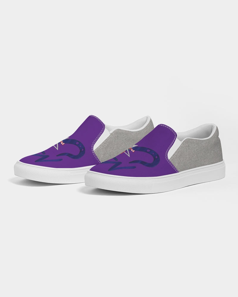 Purple cool grey BY MARVIN JEANS Men's Slip-On Canvas Shoe