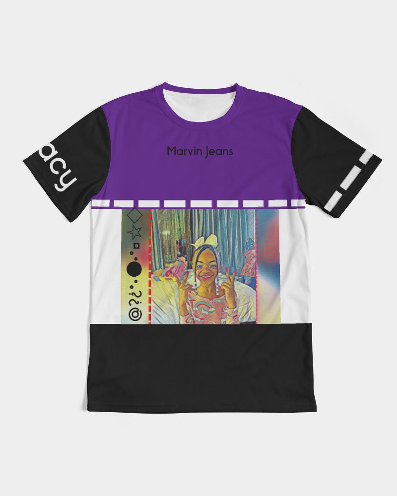 Black and purple Trinity D. Marvin Men's Tee