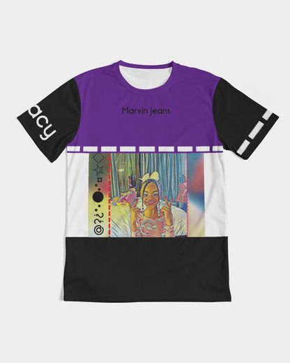 Black and purple Trinity D. Marvin Men's Tee