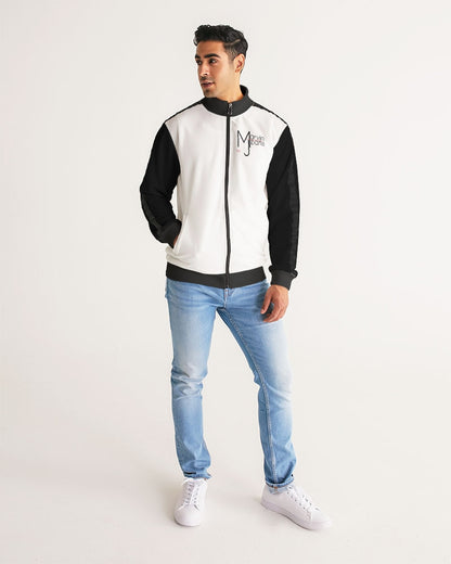 Black and white by Trinity D. Marvin and Marvin Jeans  Men's Stripe-Sleeve Track Jacket