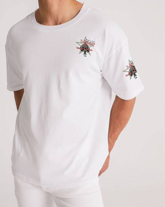 All white 3.0 by Marvin Jeans and Trinity D Marvin Men's Premium Heavyweight Tee