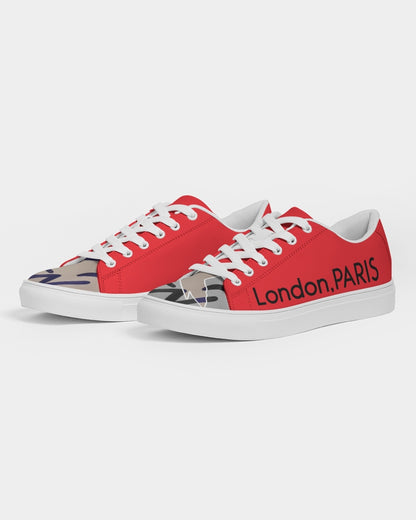 London,PARIS red by Marvin Jeans Men's Faux-Leather Sneaker