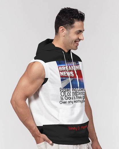 Gospel message BY MARVIN JEANS Men's Premium Heavyweight Sleeveless Hoodie
