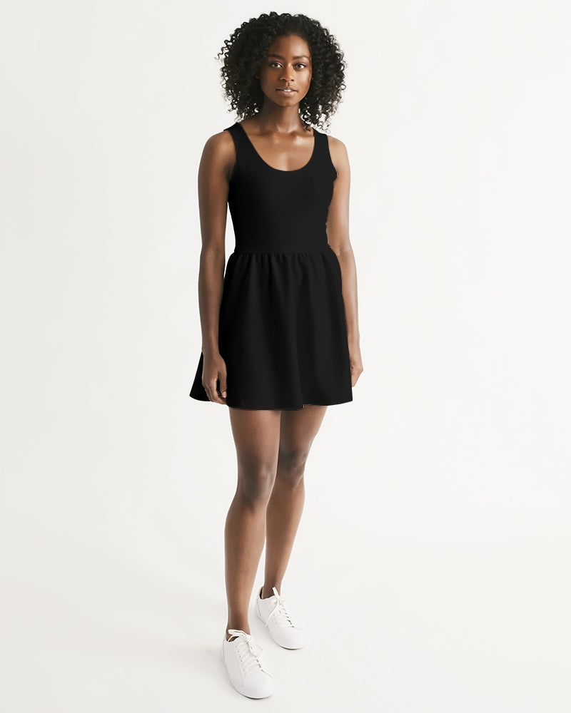Black BY MARVIN JEANS Women's Scoop Neck Skater Dress