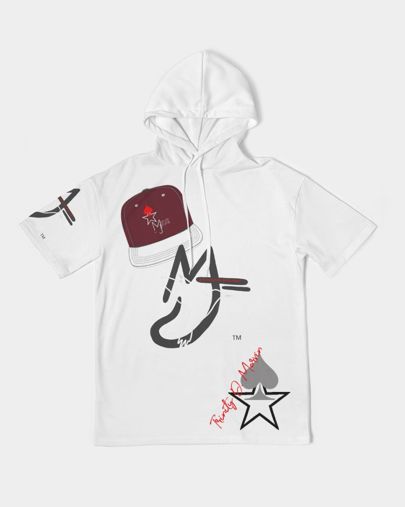 Logo cap by Marvin Jeans and Trinity D Marvin Men's Premium Heavyweight Short Sleeve Hoodie