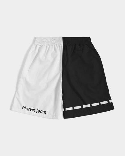 Black and white Trinity D.  Marvin Men's Jogger Shorts