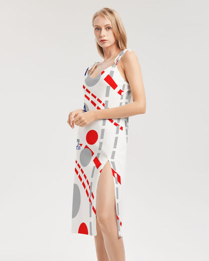 London Paris MJ by Marvin Jeans and Trinity D Marvin Women's Tie Strap Split Dress