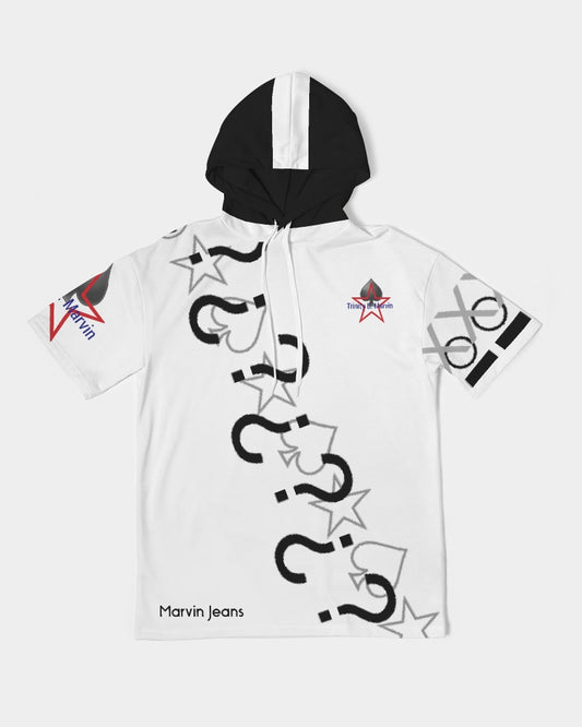 All White New-Legacy by Marvin Jeans and Trinity D. Marvin Men's Premium Heavyweight Short Sleeve Hoodie