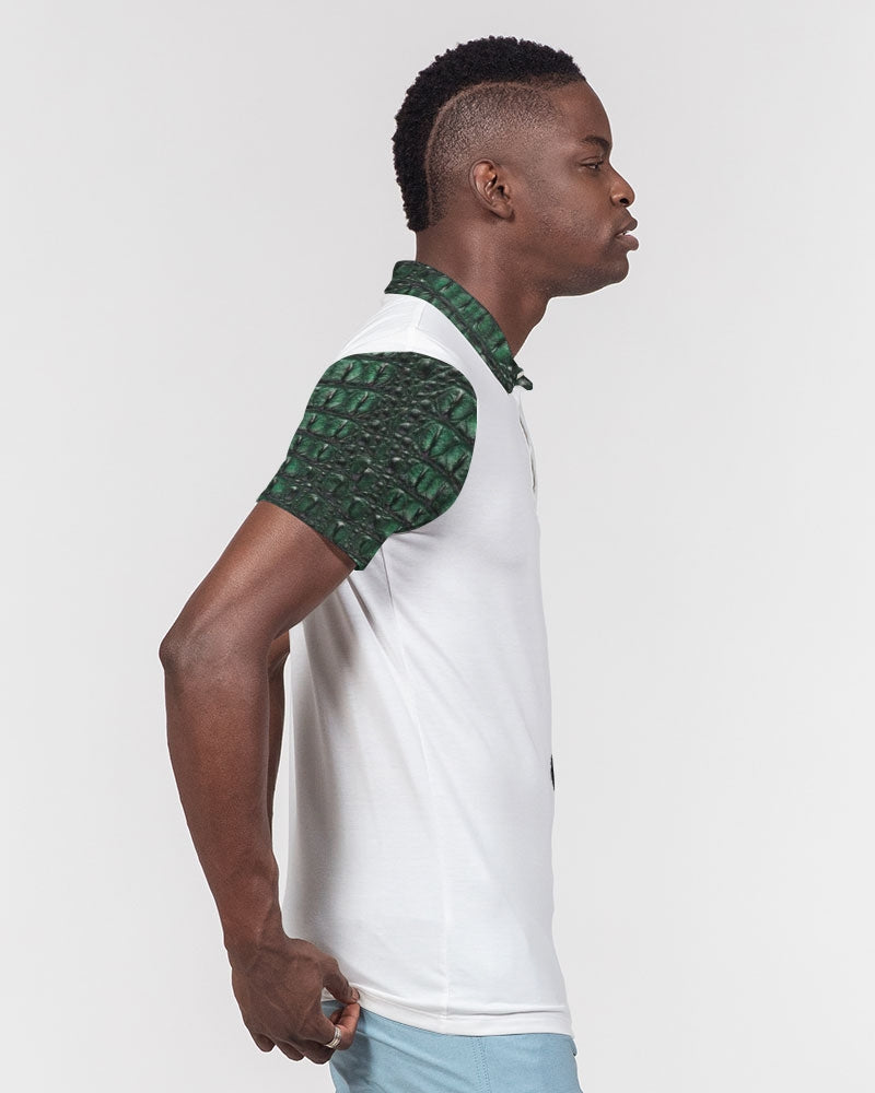 Gator green by Trinity D. Marvin Men's Slim Fit Short Sleeve Polo