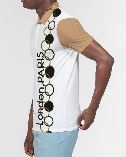 In da mix by Marvin Jeans and Trinity D Marvin Men's Slim Fit Short Sleeve Polo