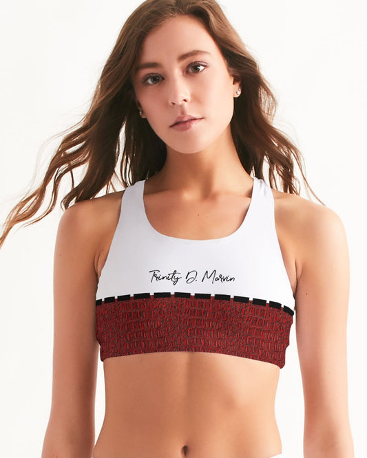 Gator red by Trinity D Marvin Women's Seamless Sports Bra