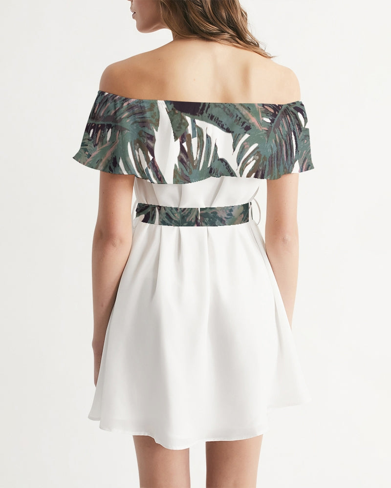 Wild green by Marvin Jeans and Trinity D Marvin Women's Off-Shoulder Dress