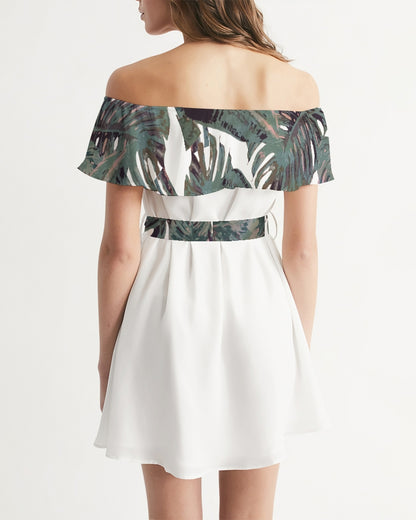 Wild green by Marvin Jeans and Trinity D Marvin Women's Off-Shoulder Dress
