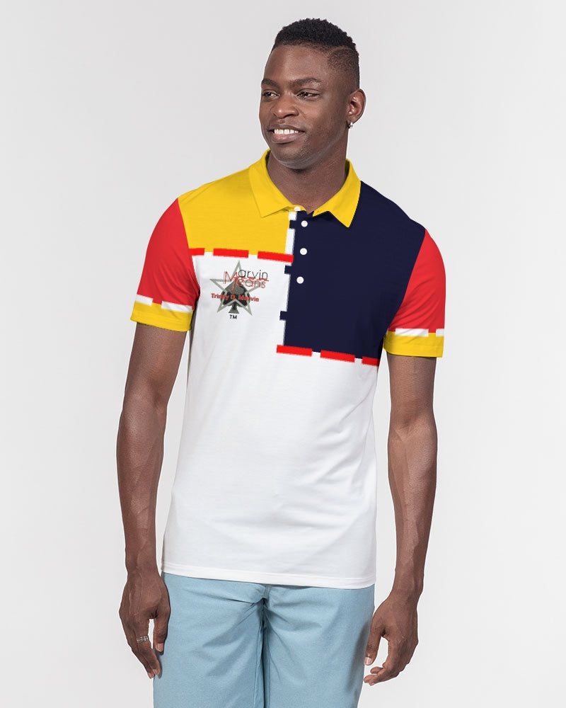 K'Kay by Marvin Jeans and Trinity D Marvin Men's Slim Fit Short Sleeve Polo