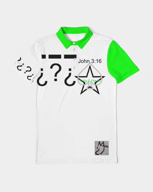 John 3:16 BY MARVIN JEANS Men's Slim Fit Short Sleeve Polo