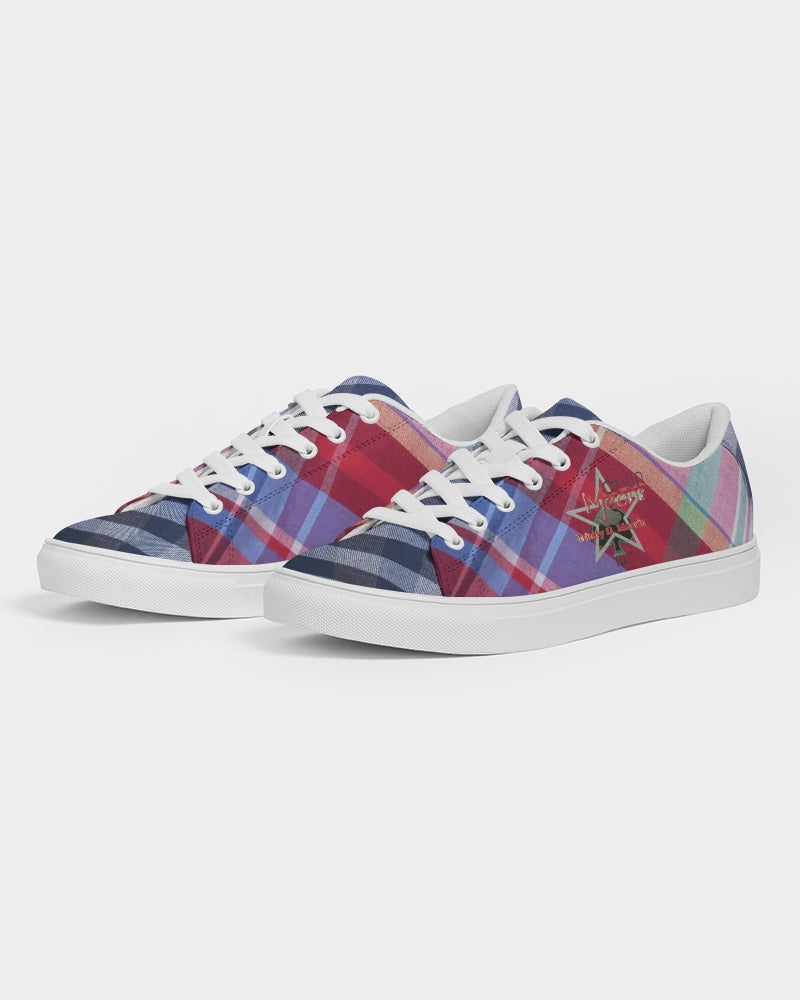 Plaids blue stripes by Marvin Jeans and Trinity D Marvin Men's Faux-Leather Sneaker